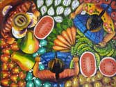 painting in style of Lago Atitlan