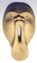 Indonesia mask from carved parasite wood