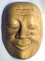 Indonesia mask from carved parasite wood